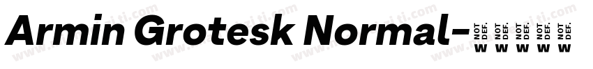 Armin Grotesk Normal字体转换